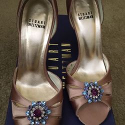 Stuart Weitzman satin pumps