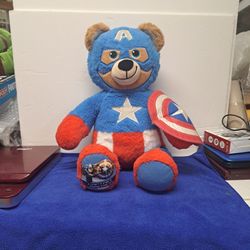 Retired Build A Bear Marvel Captain America Plush 