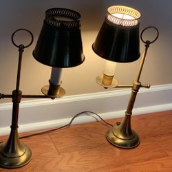 Two Brass Table Lamps