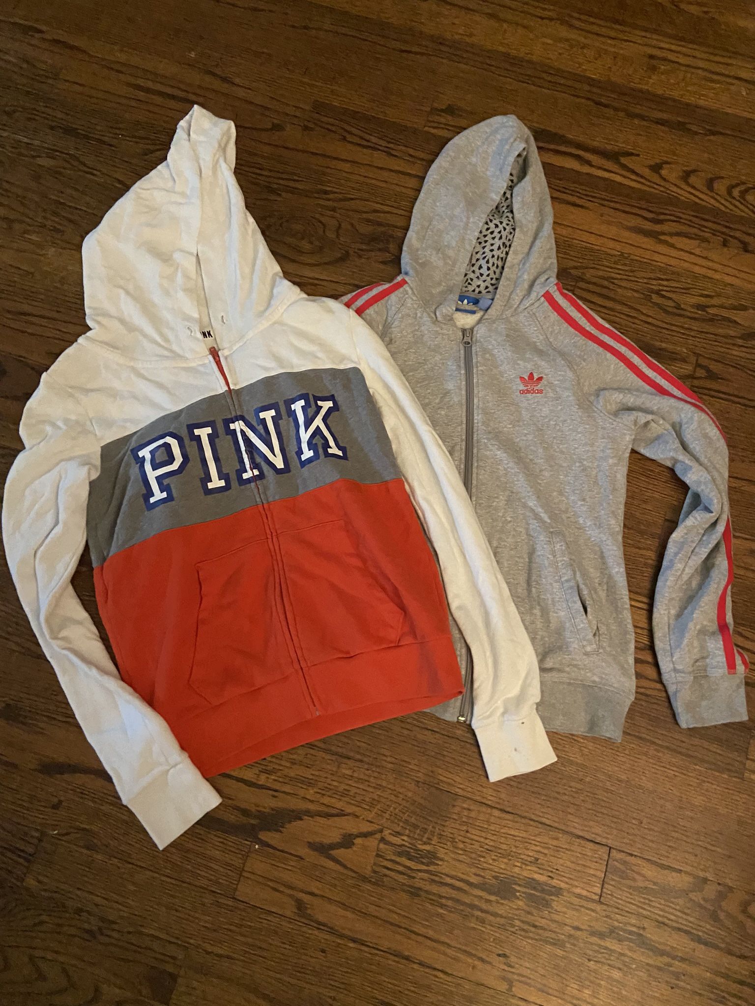 Pink Hoodie And Adidas Hoodie