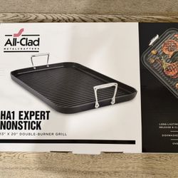 All-Clad HA1 Double Burner Grill Pan, Nonstick, 13 x 20 Inch