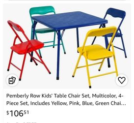 Pemberly Row Kids' Table Chair Set