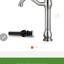 AKLFGN
Single Hole Single Handle Waterfall Vessel Sink Faucet with Pop-Up Drain in Brushed Nickel