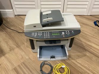 HP LaserJet printer M1522nf MFP series  Printer, fax, scanner, copier.   Prints fast.  $125