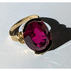 18k art deco lab Ruby Ring