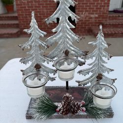 Metal Christmas Tree Candle Holder