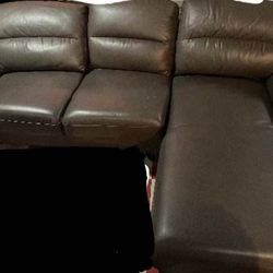 Grey Leather Couch Brand New