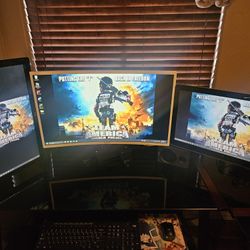 Monitor Stand Triple 