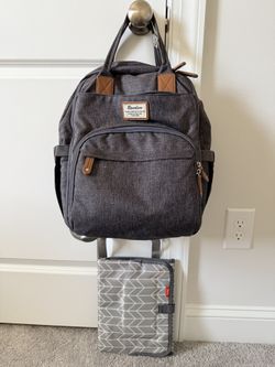 EUC Ruvalino backpack diaper Bag AND Changing Pad