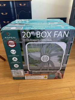 Aspen 20" Air Circulating Box Fan with Remote