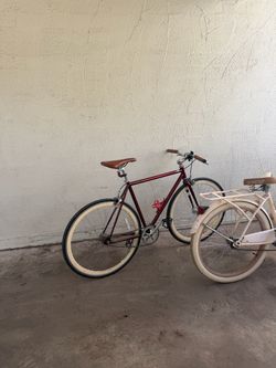 Vintage-Style City Bike Red Single Speed