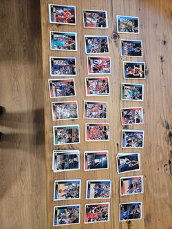 Multiple basketball cards from 27 NBA teams plus 3 Michael Jordan cards.