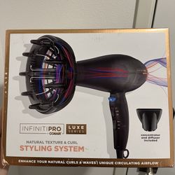 INFINITIPRO BY CONAIR Hair Dryer with  Diffuser| Black