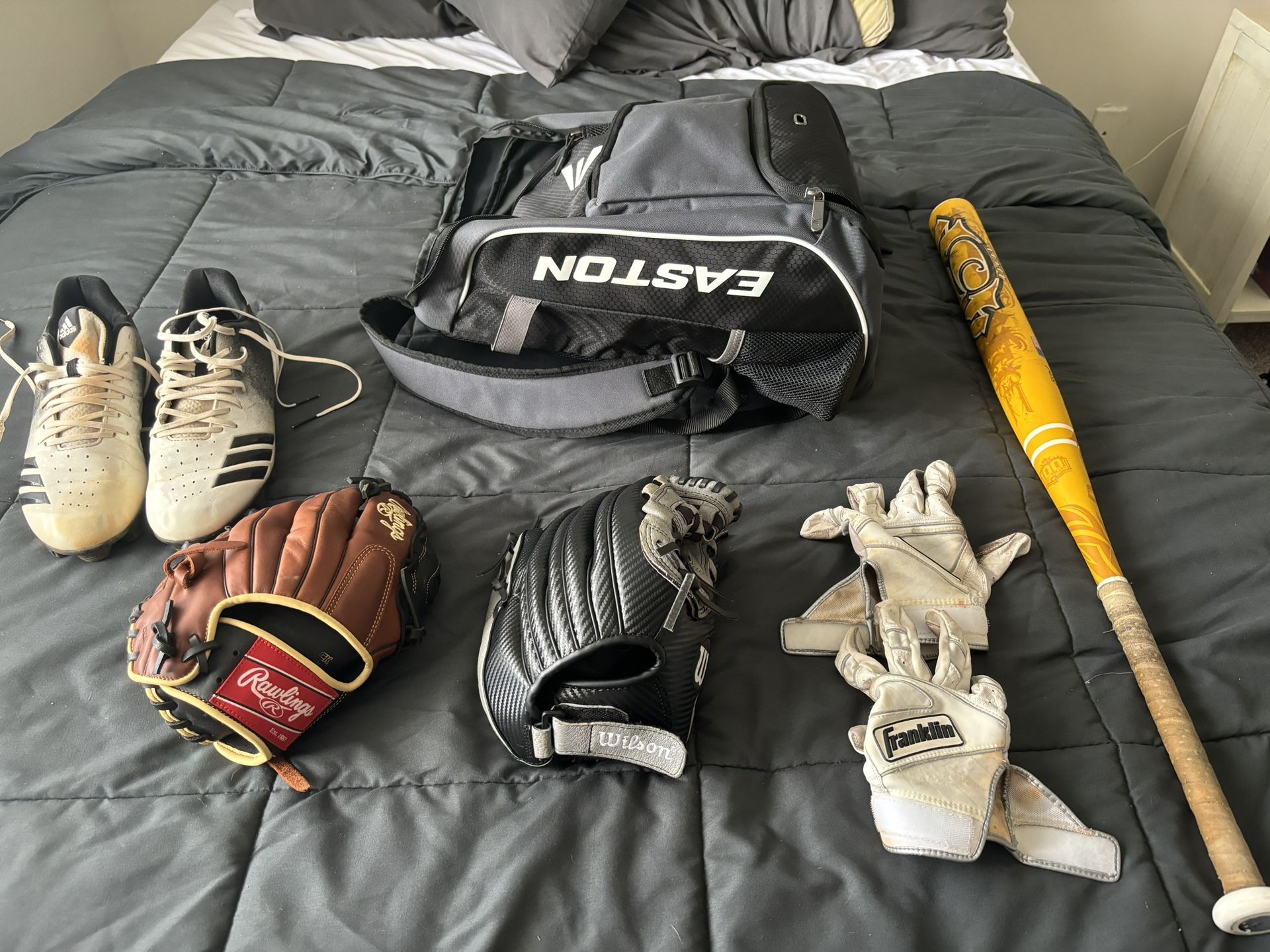 Softball Equipment -Slowpitch Bat, Gloves, Bag