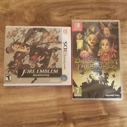 Dragon quest treasures NS + Fire Emblem Awakening 3ds sealed
