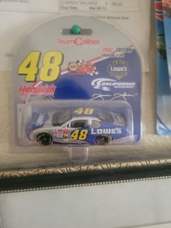 Jimmy johnson's lowe's forty eightwo thousand two actual race car from california speedway