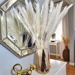 Tabletop Pampas Grass - Bleach White
