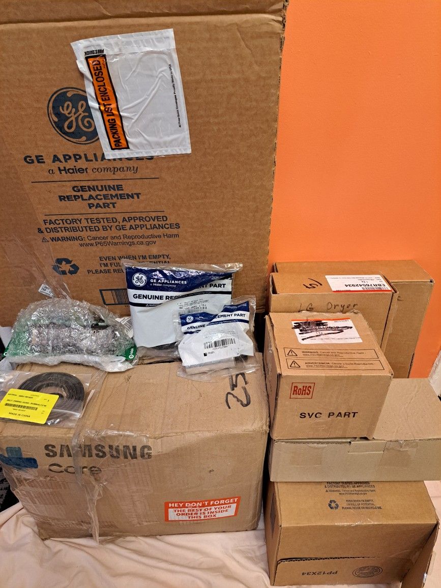 Liquidating LG, GE, Samsung OEM Appliance Parts - Brand New! - Good For Resale! - All For $250