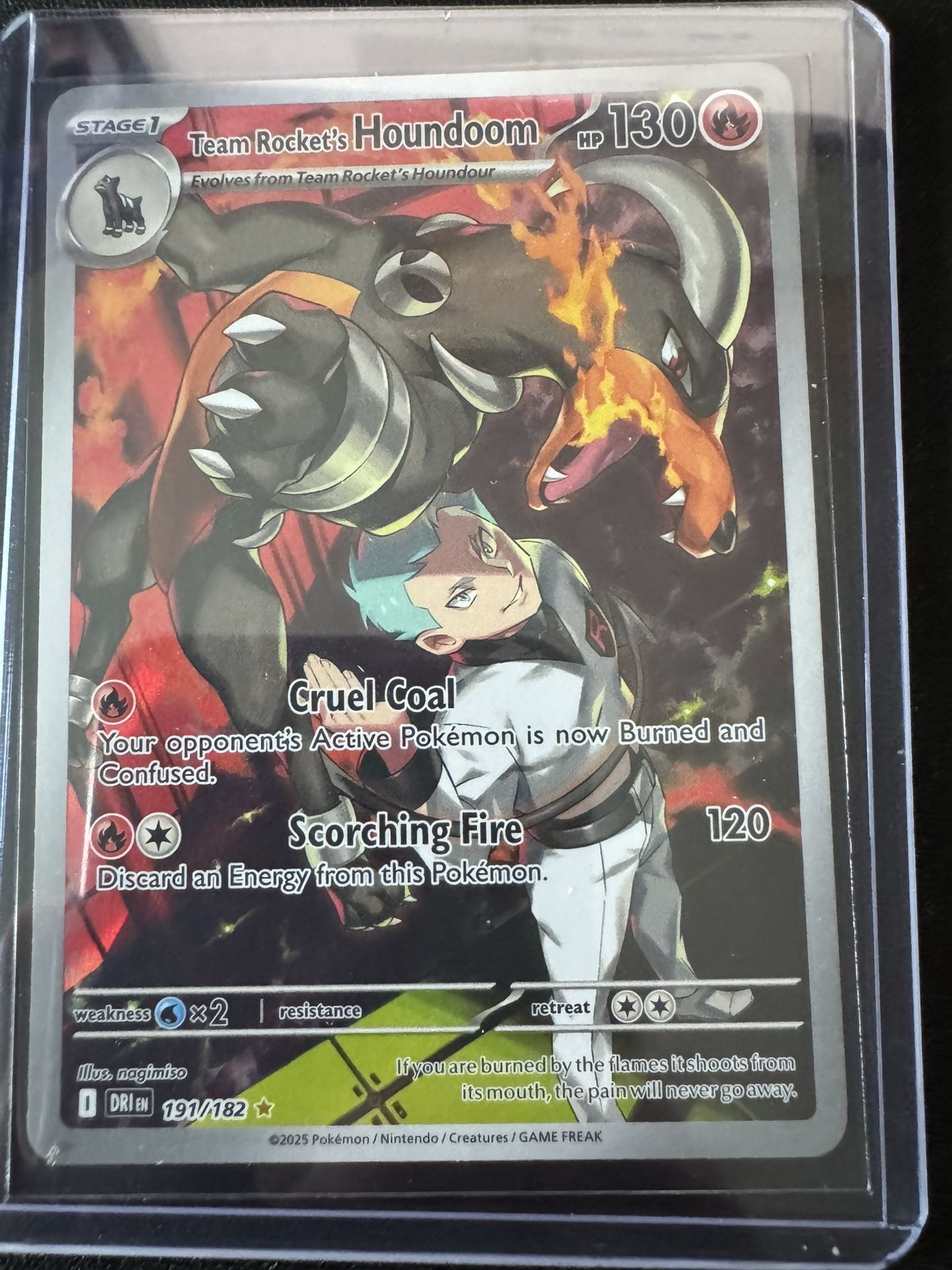 Team Rocket’s Houndoom Pokemon Card - DRI 191/182