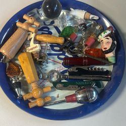 Old Wine Openers And Tops