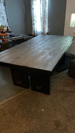 Custom wood dining table