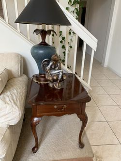 Side table and lamp