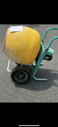 Imer Wheelman II Mixer with 120V 0.5HP Motor & Poly Drum Electric Cement Mixer