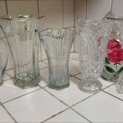 Flower flower vase bundle of flower vases some are vintage