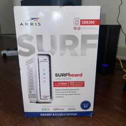 Arris Surfboard Docsis 3.1 Cable Modem, Model SB8200 (White)