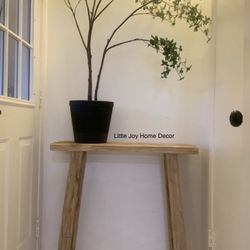 Earthy Vibe Solid Wood Small Console Table