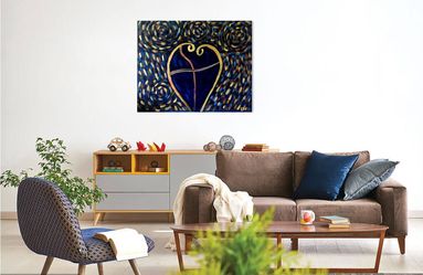 Hand painted abstract art