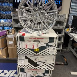 4 wheels Vossen HF6-5 22x9.5 6x139.7 ET30 Deep Face 95.1 Silver Polished Wheel HF652G20TL