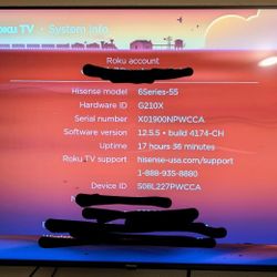 Hisense 55" Class R6G Series LED 4K UHD Smart Roku TV