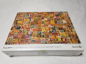 NEW Sealed 1000 Piece Vintage Matches Puzzle
