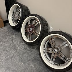 22 Inch 3 Piece Ashanti Rims