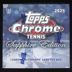 2025 Topps Chrome Tennis Sapphire Hobby Box