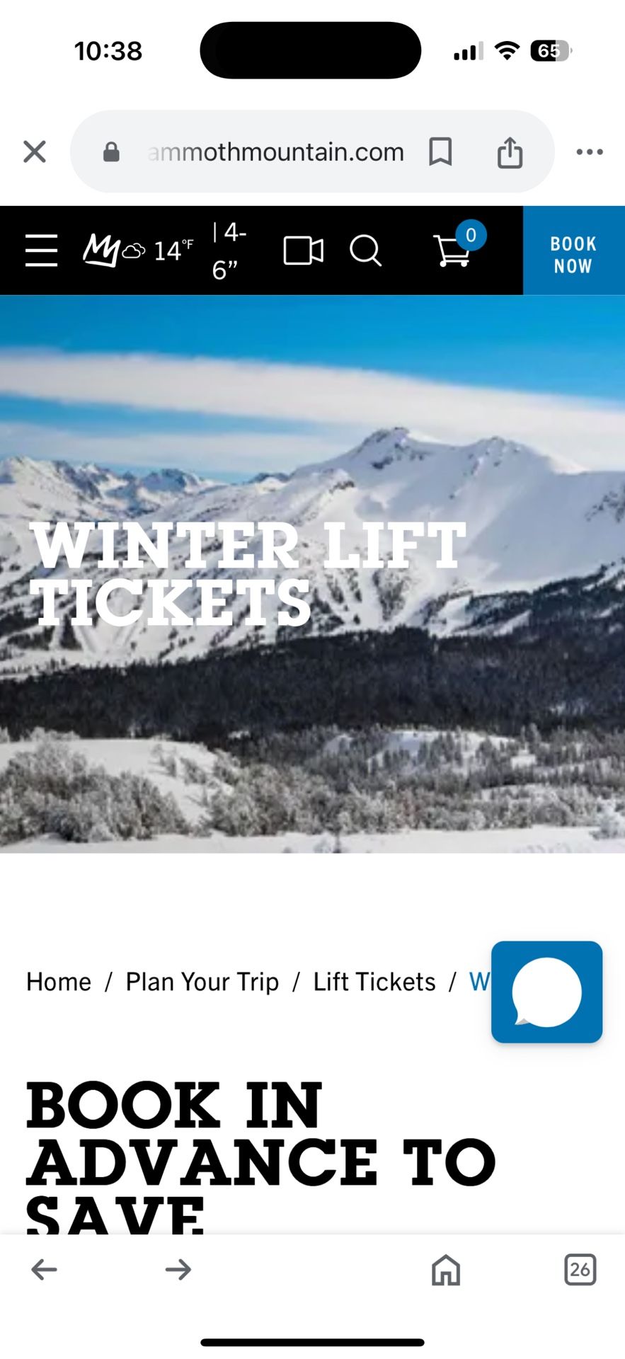 Mammoth Mountain 1-day Lift Ticket Youth
