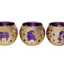  Hocus Pocus Tea Light Candle Holder Set 3 Pack - Disney-Brand new