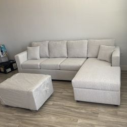 Brand New Sectionals In Stock With Free Ottoman 