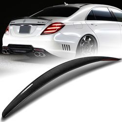 For 2013-2020 Mercedes-Benz S-Class W222 P-Style Real Carbon Fiber Trunk Spoiler -(2-SPC-6218-CF