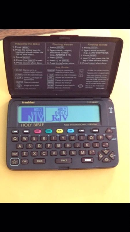 Franklin Bookman Electronic Bible-NIV Version with additional KJV Cartridge