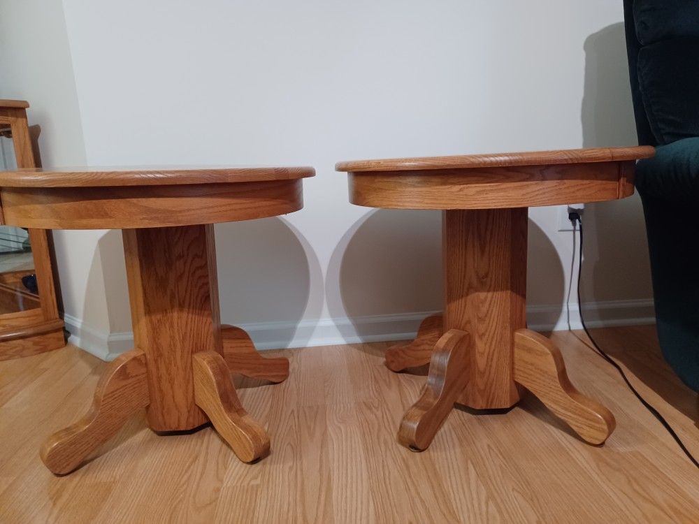 End Tables (Pair) Red Oak