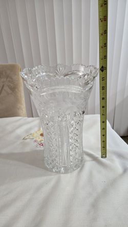 Large Clear Crystal Vase