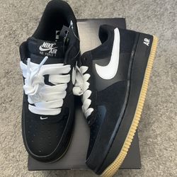 Nike Air Force 1 '07 LV8 Black Gum Light Brown  IB6388-001 Men’s Size 7 Tried On