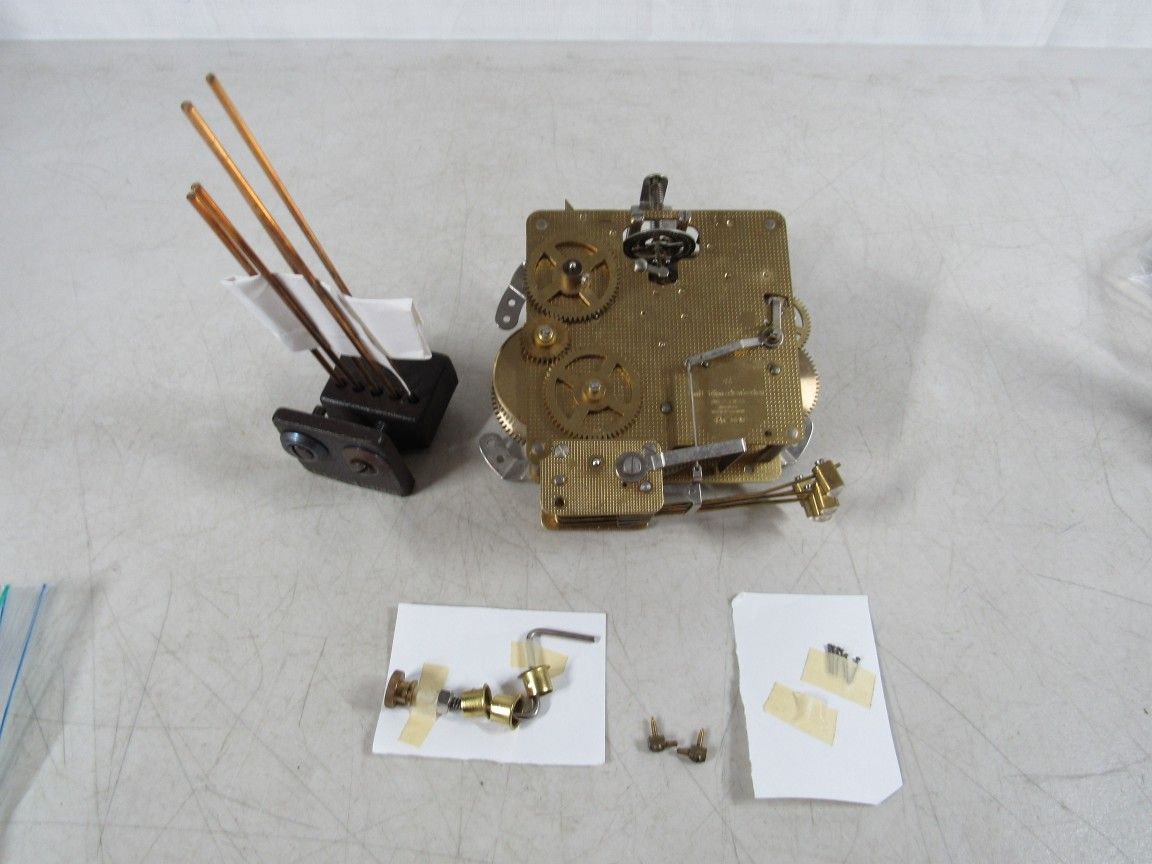 Emil Schmeckenbecher Mantel Clock Movement #340-020 & Chime Bar Parts