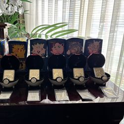 1999 Pokemon 23k Gold Plated Cards
