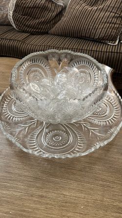 Glass punch set of 12 with bowl soon