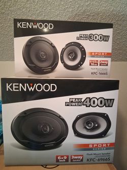 KENWOOD 1 PAIR 6.5 INCH 2 WAY 300 WATTS & 1 PAIR 6×9 3 WAY 400 WATTS CAR SPEAKER