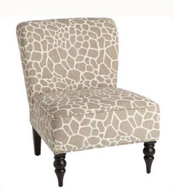 Giraffe Print Upholstered Accent Chair