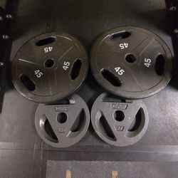 Spare Pairs Of 45lb And 25lb Olympic Weight Plates--